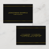 Elegantes Schwarz-Gold-Template nach Maß Visitenkarte (Vorne/Hinten)