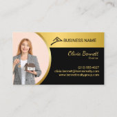 Elegantes Schwarz & Gold Visitenkarte (Vorderseite)