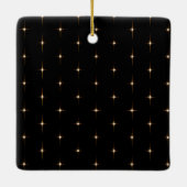 Elegantes Schwarz-Gold-Weihnachtsfest 2024 Keramikornament (Rückseite)