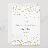 Elegantes Schwarz & Gold Werden Sie meine Trauzeug Einladung (Rückseite)