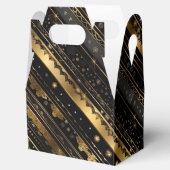 Elegantes schwarz-goldfarbenes Gabel Geschenkschachtel (Geöffnet)