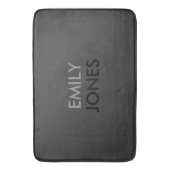 Elegantes Schwarz-Grau-personalisiert Badematte (Vorderseite Vertikal)