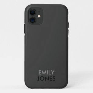 Elegantes Schwarz-Grau-personalisiert Case-Mate iPhone Hülle