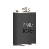 Elegantes Schwarz-Grau-personalisiert Flachmann (Rechts)