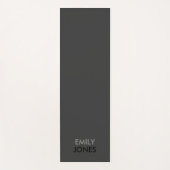 Elegantes Schwarz-Grau-personalisiert Yogamatte (Vorderseite)