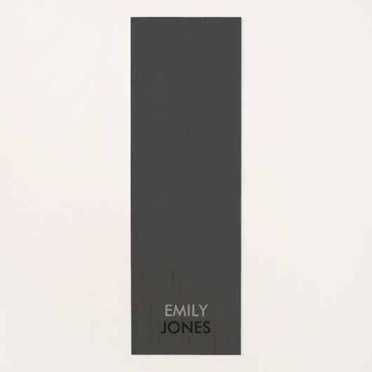 Elegantes Schwarz-Grau-personalisiert Yogamatte (Vorderseite)