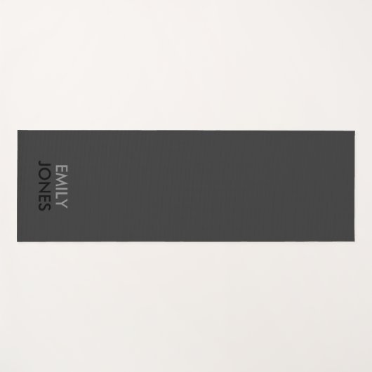 Elegantes Schwarz-Grau-personalisiert Yogamatte (Vorderseite (Horizontal))
