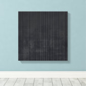 Elegantes Schwarz Grau rustikale Faser gestreift a Leinwanddruck (Insitu (Holzboden))