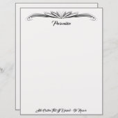 Elegantes Schwarz-Grau-Schreibpapier (Vorne/Hinten)