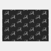 Elegantes, schwarz-graues, benutzerdefiniertes Skr Geschenkpapier Set (Vorderseite)