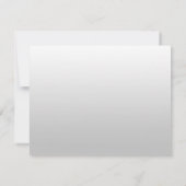 Elegantes Schwarz-Hellgrau Ombre Monogram Mitteilungskarte (Rückseite)