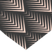 Elegantes Schwarz & Hellrosa Art-Deko Muster Kurzer Tischläufer (Ecke)