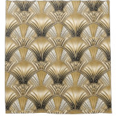 Elegantes Schwarz-Kunst-Deko-Muster Duschvorhang (Vorderseite)