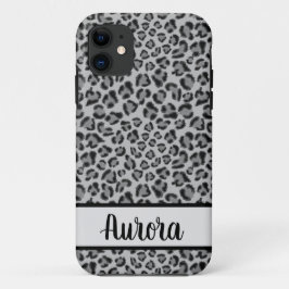 Elegantes Schwarz-Leopard-Geparden Case-Mate iPhone Hülle