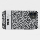 Elegantes Schwarz-Leopard-Geparden Case-Mate iPhone Hülle (Rückseite (Horizontal))