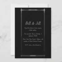 Elegantes Schwarz mit Chrome Deko Border Wedding