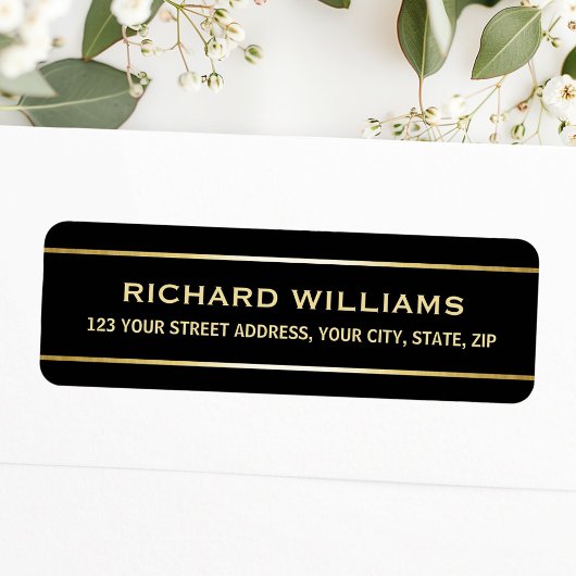 Elegantes Schwarz mit goldenen Farbverlaufsgrenzen