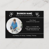 Elegantes Schwarz mit individualisierbarer Pet-Pfl Visitenkarte (Vorderseite)