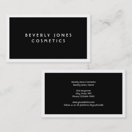 Elegantes Schwarz mit weißer Grenz-Visitenkarte Rabattkarte