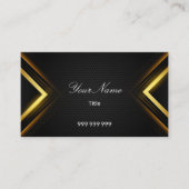 Elegantes Schwarz, modern Visitenkarte (Vorderseite)