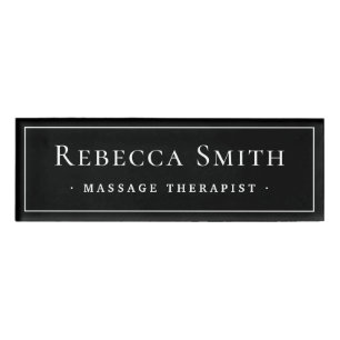 Elegantes Schwarz Namenschild