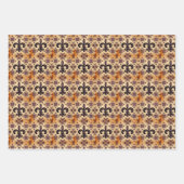 Elegantes Schwarz-Orange-Muster Geschenkpapier Set (Vorderseite 3)