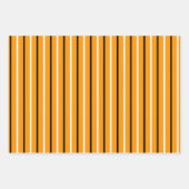 Elegantes Schwarz-Orange-Streifen-Muster Geschenkpapier Set (Vorderseite 3)