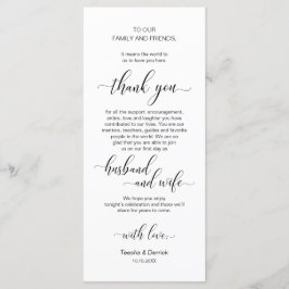 Elegantes Schwarz, Platzieren Einstellung Dankesch Programm