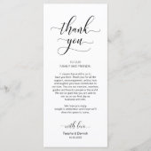 Elegantes Schwarz, Platzieren Einstellung Dankesch Programm (Vorderseite)