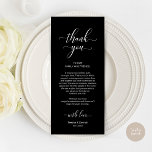 Elegantes Schwarz, Platzierung Dankeschön Karte<br><div class="desc">Die perfekte Touch für Ihren Hochzeitsempfang - unsere elegante Hochzeitskarte mit dem Kartentitel "Let's Celebrate"! Diese Karten sind so konzipiert, dass Sie jeden Gast an Ihrem besonderen Tag herzlich willkommen heißen. Sie sind der ideale Weg, um Ihren Tischen eine persönliche Touch hinzuzufügen. Diese Orts-Einstellungskarten sind einfach zu bedienen - einfach...</div>