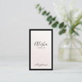 Elegantes Schwarz-Rosa-Perl Visitenkarte (Stehend Vorderseite)