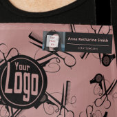 Elegantes Schwarz-Rosa-Profil-Image Namensschild