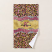 Elegantes Schwarz-Rose-Papiergliterei Badhandtuch Set (Handtuch)