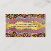 Elegantes Schwarz-Rose-Papiergliterei Visitenkarte (Rückseite)