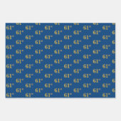 Elegantes Schwarz, Rot, Blau, Imitate Gold 61. Eve Geschenkpapier Set (Vorderseite 3)