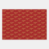 Elegantes Schwarz, Rot, Blau, Imitate Gold 72. Eve Geschenkpapier Set (Vorderseite 2)