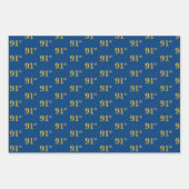 Elegantes Schwarz, Rot, Blau, Imitate Gold 91. Eve Geschenkpapier Set (Vorderseite 3)