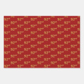 Elegantes Schwarz, Rot, Blau, Imitate Gold 92. Eve Geschenkpapier Set (Vorderseite 2)