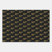 Elegantes Schwarz, Rot, Blau, Imitate Gold 92. Eve Geschenkpapier Set (Vorderseite)