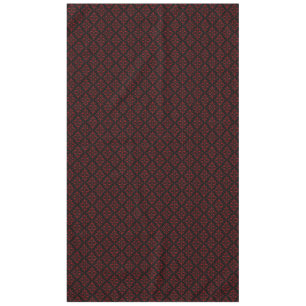 Elegantes Schwarz-Rot-Damaskus-Muster Tischdecke