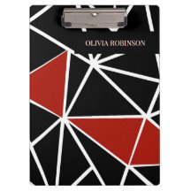 Elegantes Schwarz-Rot-Geometrie-Muster