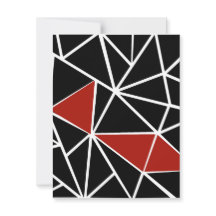 Elegantes Schwarz-Rot-Geometrie-Muster