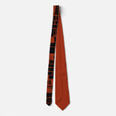 Elegantes schwarz-rotes abstraktes Muster Krawatte (Rückseite)