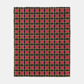 Elegantes schwarz-rotes Muster Fleecedecke (Vorderseite)