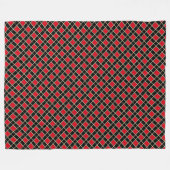 Elegantes schwarz-rotes Muster Fleecedecke (Vorderseite (Horizontal))