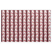 Elegantes Schwarz Rotes Weiß Streifen Carnation Stoff (Fat Quarter (45,7 x 55,9 cm))