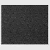 Elegantes Schwarz-Silber-Glitzer-Muster Geschenkpapier (Flach)