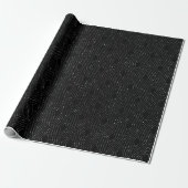 Elegantes Schwarz-Silber-Glitzer-Muster Geschenkpapier (Ungerollt)