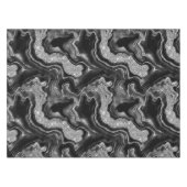 Elegantes Schwarz-Silber-Glitzer-Muster Tischdecke (Vorderseite (Horizontal))