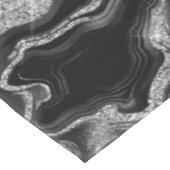 Elegantes Schwarz-Silber-Glitzer-Muster Tischdecke (Schrägansicht)